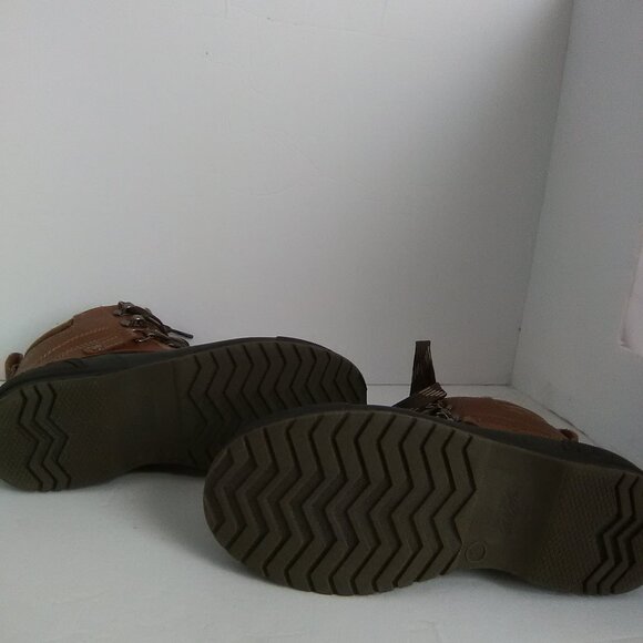 Cat & Jack Boys Winter Boot Lace Up Closure Color Brown / Black Rubber Size 1 NW - Picture 13 of 13